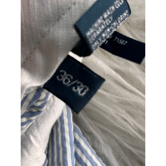 VTG Polo by Ralph Lauren Striped Seersucker Suffield Chino Pants 36x30 - Picture 8 of 11